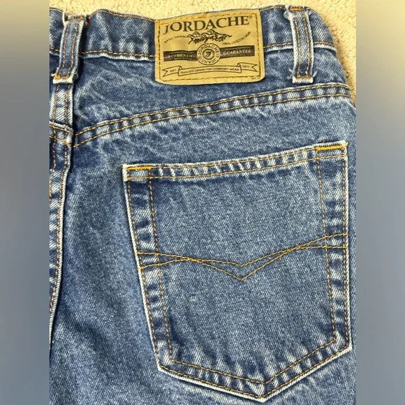 Sz 11/12 Jordache vintage 90s jeans medium wash high rise stovepipe fit like new - Picture 5 of 8